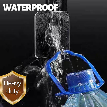 DDMY Adhesive Wall Hooks Heavy Duty 50LB Clear Hook 24 Pack for Hanging