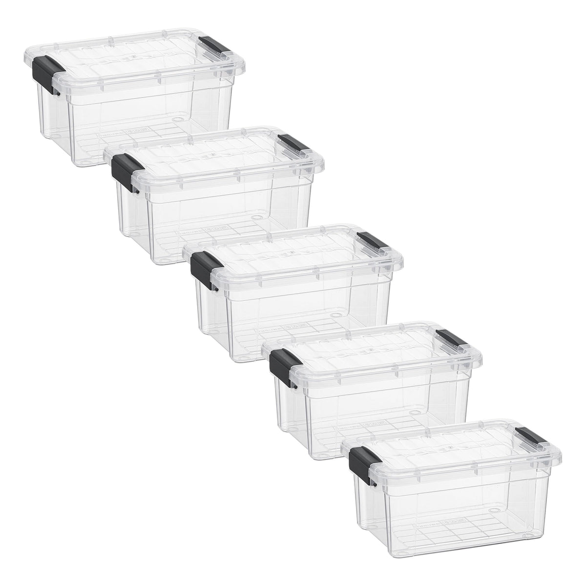 Superio 13.7 Quart Clear Plastic Storage Bin with Lid, Stackable Organizer Box, BPA-Free Storage Container for Home, Garage, School & Office, 1 Pack