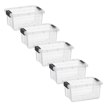 Superio 13.7 Quart Clear Plastic Storage Bin with Lid, Stackable Organizer Box, BPA-Free Storage Container for Home, Garage, School & Office, 1 Pack