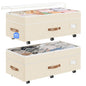 Budding Joy 80L 2 Pack Adjustable Under Bed Storage with Wheels