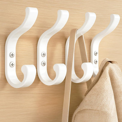 Coat Hooks Wall Mount,Heavy Duty Wall Hooks for Backpack,Towel,Black 4 Pack