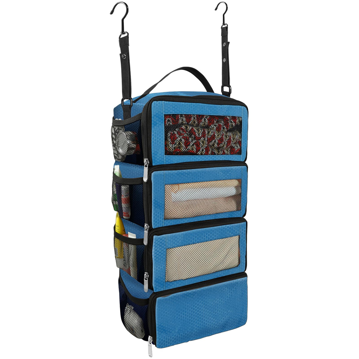 Olosar Suitcase Organizer, Travel Luggage Organizer Portable Hanging Travel Shelves Collapsible Hanging Packing Cubes for Carry on Suitcase