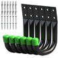 Heavy Duty Garage Storage Hooks, 12-piece Bike Hooks for Garage Wall, Utility Garage Hooks, Wall Mount J Hook for Hanging, Large Metal Storage Organizer Tool, Extension Cord Hanger