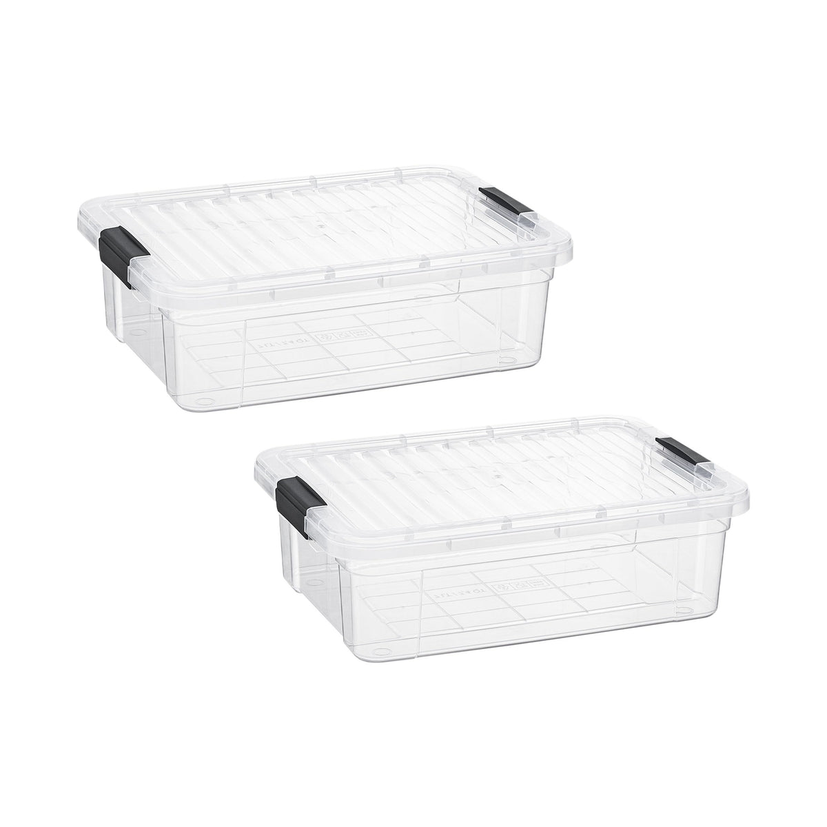 Superio 13.7 Quart Clear Plastic Storage Bin with Lid, Stackable Organizer Box, BPA-Free Storage Container for Home, Garage, School & Office, 1 Pack