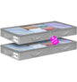 punemi 6.7 in Tall Sturdy Under Bed Storage Containers with Lid, 2Pack,Gray
