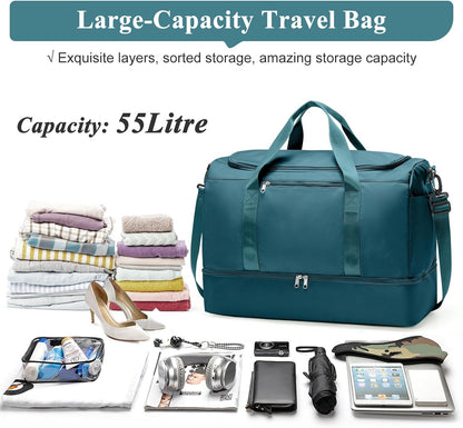 Extra Large Travel Duffel Bag, Carry-On Weekender Bags for Women Travel