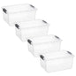 Superio 13.7 Quart Clear Plastic Storage Bin with Lid, Stackable Organizer Box, BPA-Free Storage Container for Home, Garage, School & Office, 1 Pack