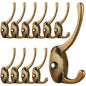 IBosins 32 Pack Black Double Coat Hooks Wall Mounted with 64 Screws