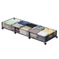 Under Bed Storage with Wheels 47.2"(L)/57.6L Large Rolling Under Bed Storage, Metal Underbed Containers on Wheels, Tool-Free Assembly Foldable Metal Underbed Drawers for Shoes Clothes Toys
