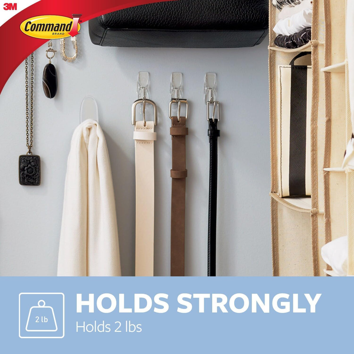 Command Medium Clear Wire Hooks, 10 Hooks, 12 Strips