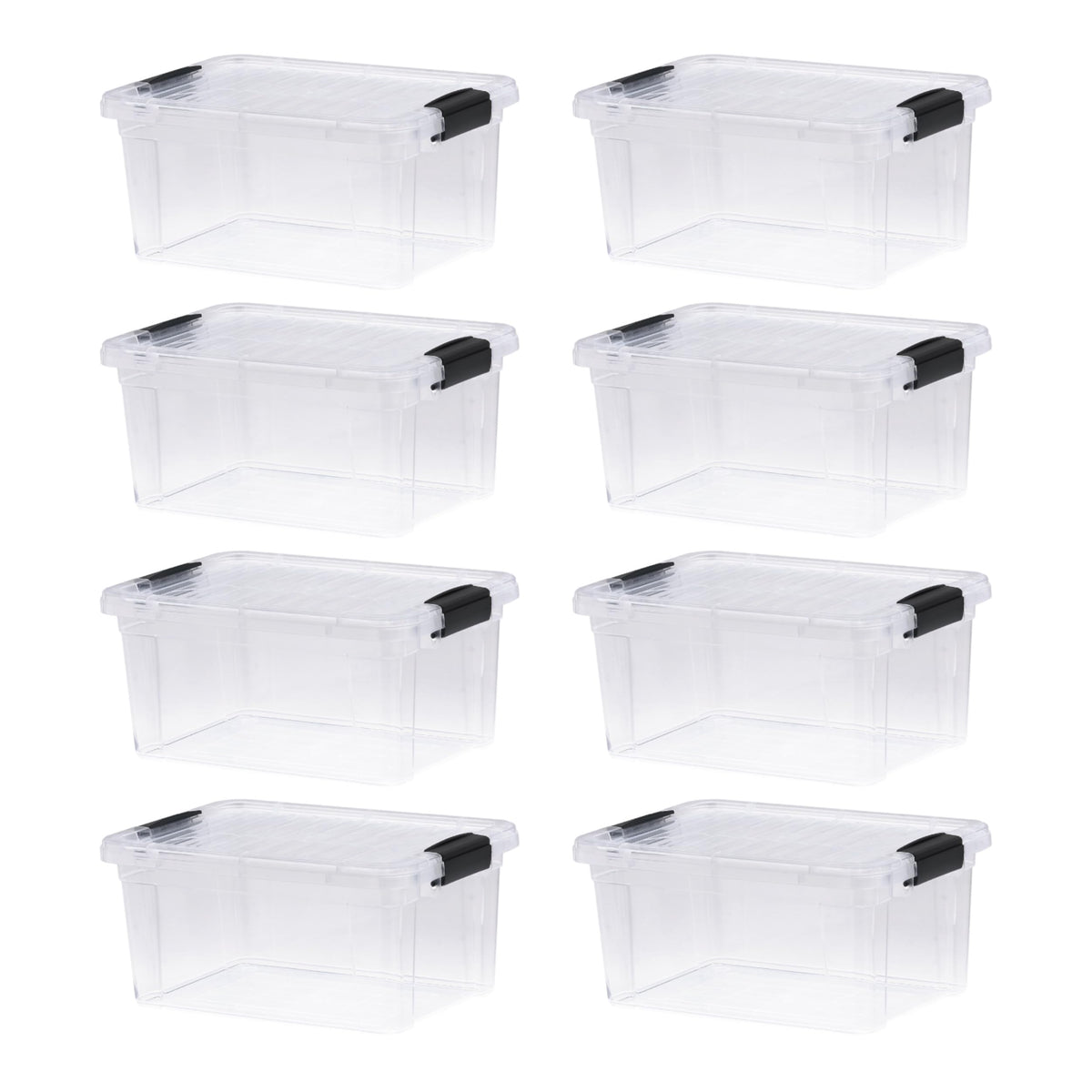 Superio 13.7 Quart Clear Plastic Storage Bin with Lid, Stackable Organizer Box, BPA-Free Storage Container for Home, Garage, School & Office, 1 Pack