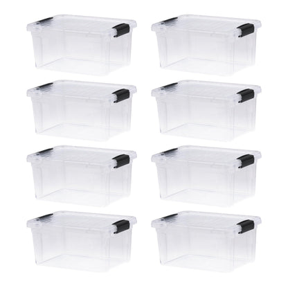 Superio 13.7 Quart Clear Plastic Storage Bin with Lid, Stackable Organizer Box, BPA-Free Storage Container for Home, Garage, School & Office, 1 Pack