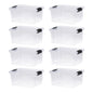 Superio 13.7 Quart Clear Plastic Storage Bin with Lid, Stackable Organizer Box, BPA-Free Storage Container for Home, Garage, School & Office, 1 Pack