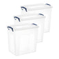 Superio 13.7 Quart Clear Plastic Storage Bin with Lid, Stackable Organizer Box, BPA-Free Storage Container for Home, Garage, School & Office, 1 Pack