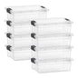 Superio 13.7 Quart Clear Plastic Storage Bin with Lid, Stackable Organizer Box, BPA-Free Storage Container for Home, Garage, School & Office, 1 Pack