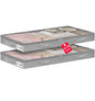 punemi 6 in Tall Under Bed Storage Containers with Lids, 2 Pack, Grey