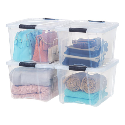 IRIS USA 6-Pack 54 Quart Storage Bins with Lids, Clear