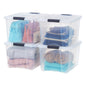 IRIS USA 6-Pack 54 Quart Storage Bins with Lids, Clear