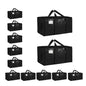 Moving Bags Extra Large 8 Pack - Heavy Duty Storage Totes with Wrap-Around Handles & Reinforced Zippers - Foldable Moving Box Alternative, Water-Resistant for Dorm, Closet & Under Bed Storage (Clear)
