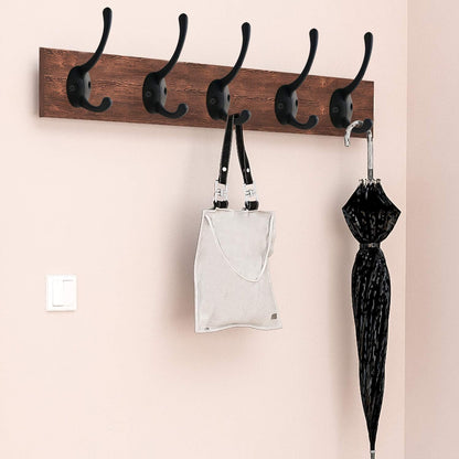 IBosins 32 Pack Black Double Coat Hooks Wall Mounted with 64 Screws