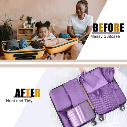 Packing Cubes for Travel 8 Set Luggage Organizer Bags