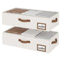 StorageWorks 6 Inch Low Profile Under Bed Storage Containers with Clear Lid