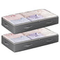 Budding Joy 95L Under Bed Storage Containers, 4 Pack Closet Organizers Grey