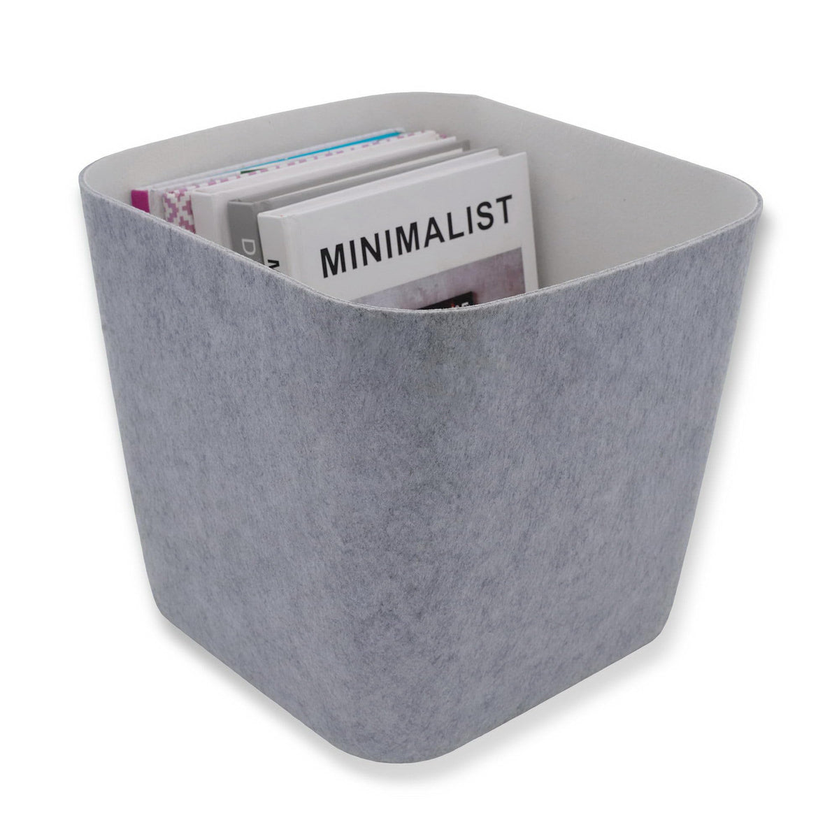 Welaxy Felt Underbed Storage Basket Oatmeal Natural Nordic shelf bin long