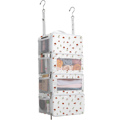 Suitcase Organizer, Hanging Travel Luggage Organizer Shelves Carry On Bag