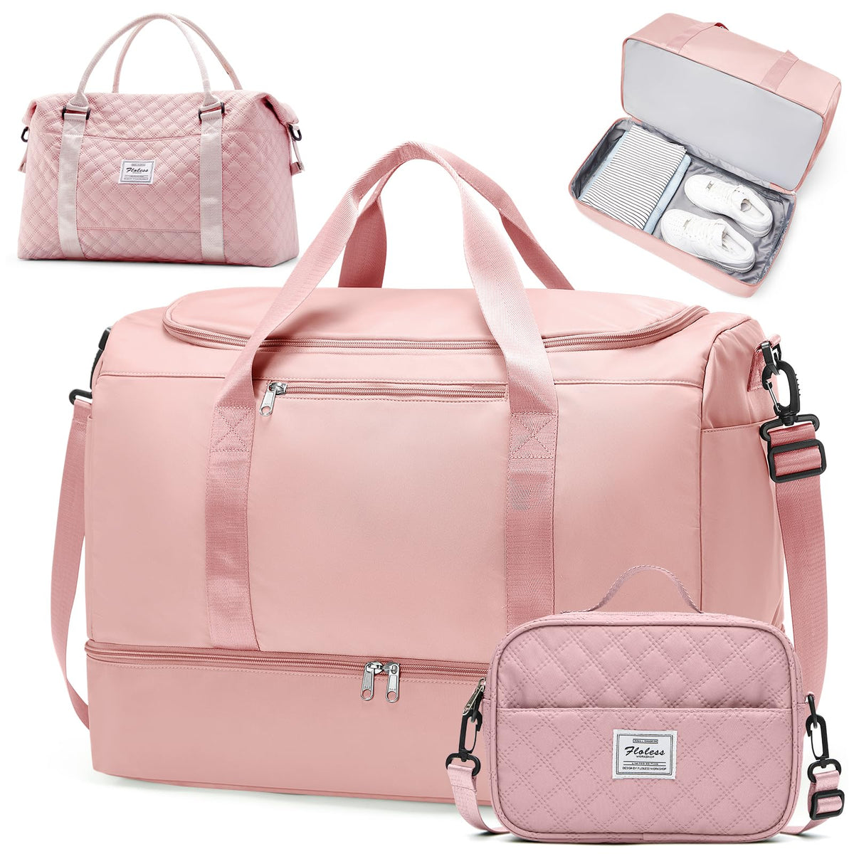 Extra Large Travel Duffel Bag, Carry-On Weekender Bags for Women Travel