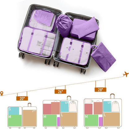 Packing Cubes for Travel 8 Set Luggage Organizer Bags