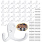 Homanu 14 Pack Black Coat Hooks Wall Mounted Double Prong with 28 Screws
