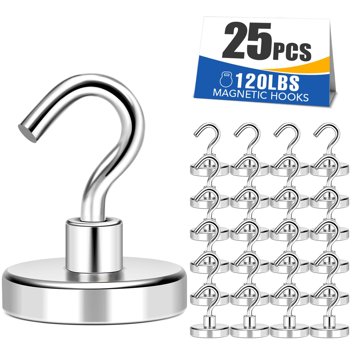 MIKEDE 85LBS+ Magnetic Hooks, Strong Cruise Cabin Ship Essentials Black