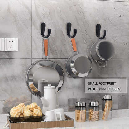 IBosins 50PCS Coat Hooks Wall Mounted Black Single Prong Robe Hook