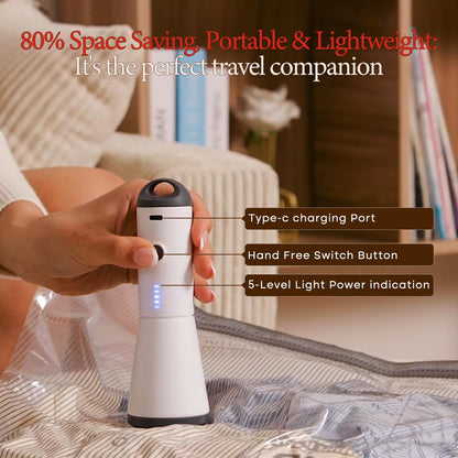 Vacbird Travel Vacuum Bags with Rechargeable Pump, Carry-On Space Saver