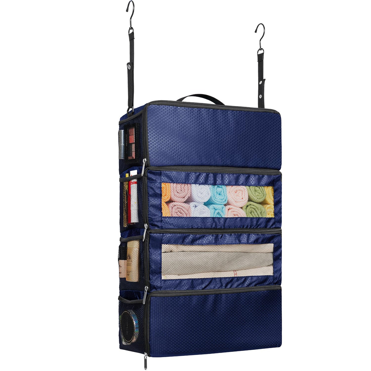 Suitcase Organizer, Hanging Travel Luggage Organizer Shelves Carry On Bag