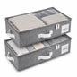 HOMELUX THEORY Under Bed Storage, Low Profile 2pc with Lid, Black