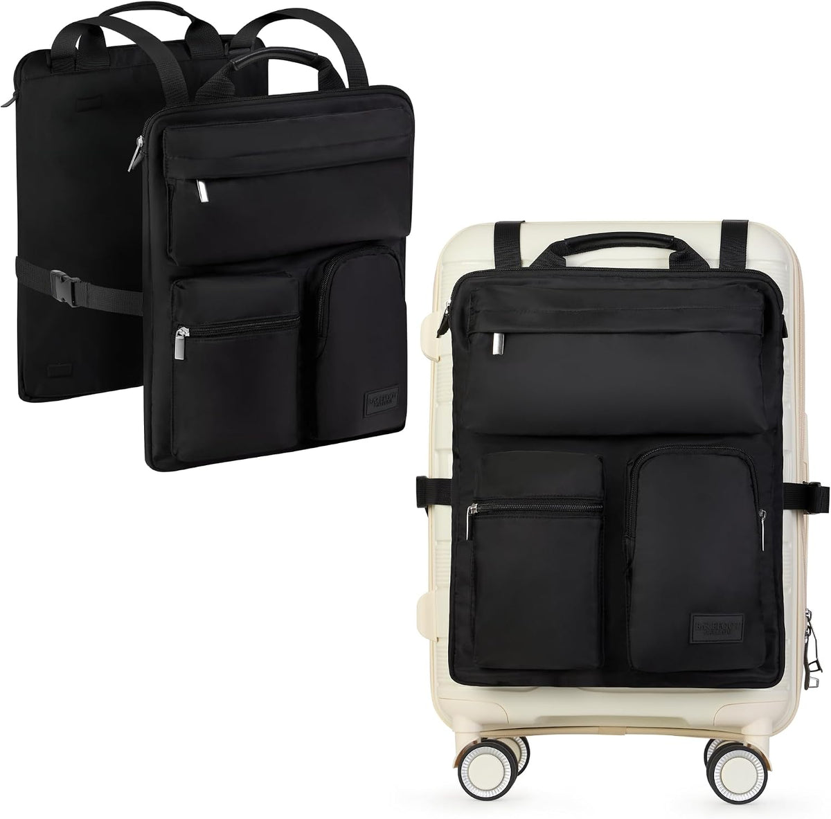 BAREFOOT CARIBOU Over Luggage Organizer for Carry On Bag Harness, Black