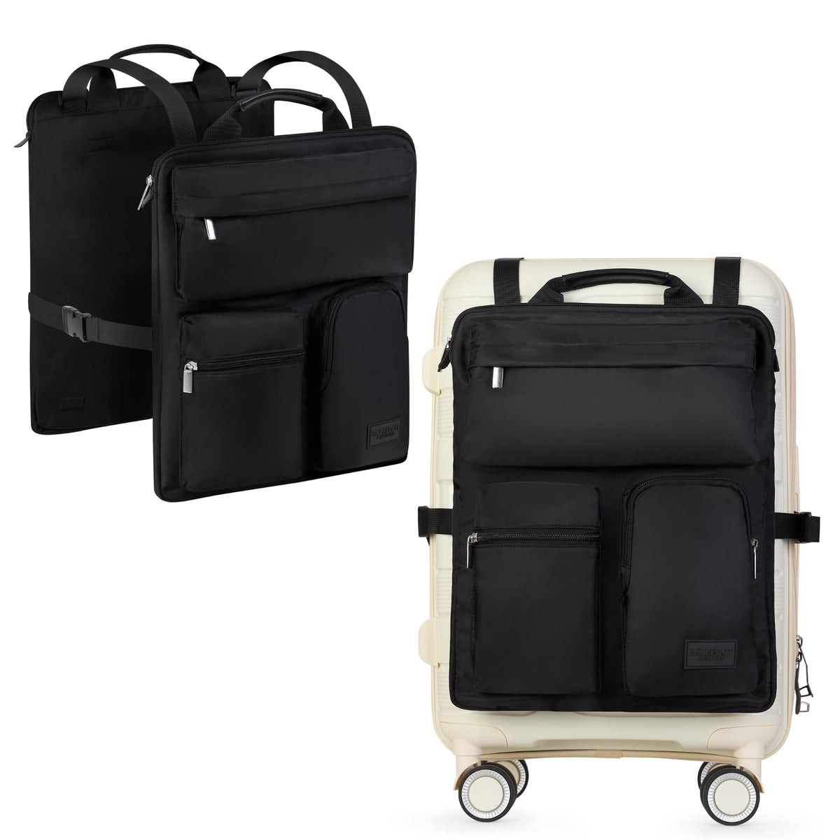 BAREFOOT CARIBOU Over Luggage Organizer for Carry On Bag Harness, Black