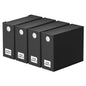 SpaceAid 4 Pack Bed Sheet Organizers and Storage, Foldable Organizer for Linen Closet, Sheets Set Folder Keeper with Window XL (Queen & King Size) Organizing Bedding Container, Gray 91ZDSN-SL01-G4