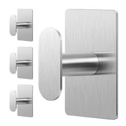 pickpiff Adhesive Towel Hooks: 20LB Extra Strong Wall Hanger, White 4 Pack