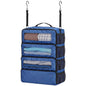 Hanging Suitcase Organizer Travel Black 4 Layer Clothes Shelves
