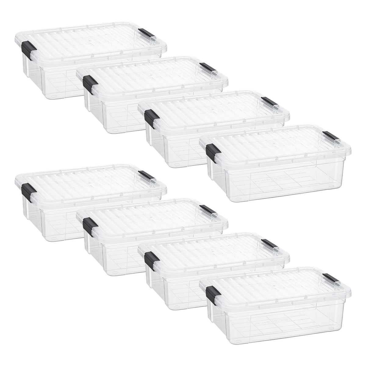 Superio 13.7 Quart Clear Plastic Storage Bin with Lid, Stackable Organizer Box, BPA-Free Storage Container for Home, Garage, School & Office, 1 Pack