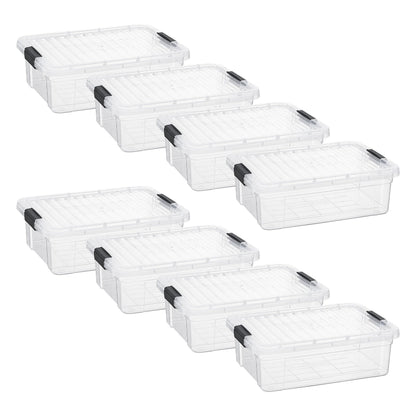 Superio 13.7 Quart Clear Plastic Storage Bin with Lid, Stackable Organizer Box, BPA-Free Storage Container for Home, Garage, School & Office, 1 Pack