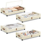 Yecaye Under Bed Storage with Wheels, 2Pack Under Bed Storage Containers, Underbed Shoe Storage Organizer, Rolling Under Bed Metal Drawers for Clothes, Blankets(30.71 x 16.93 x 6.69 in)