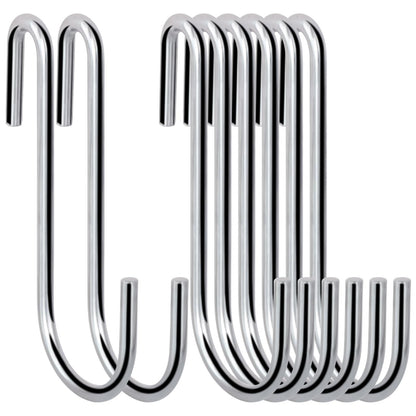 30 Pack 2.4 inches Heavy Duty S Hooks for Hanging, Pan Pot Holder Wire Shelves Rack Hooks for Hanging, S Shaped Hanger Metal Hooks for Kitchen Pots Utensils Jeans Clothes Bags Hats Towels Plants