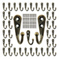 POZEAN Wall Hooks for Hanging, 40 Pack Black Small Coat Hooks with 80 Screws, Heavy Duty Single Prong Wall Hooks for Keys, Cups,Towels,Bag and More