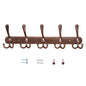 Dseap Coat Rack Wall Mounted - 5 Tri Hooks, Heavy Duty, Stainless Steel, Metal Coat Hook Rail for Coat Hat Towel Purse Robes Mudroom Bathroom Entryway (Black, 2 Packs)