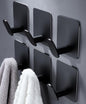 DELITON 26lb Heavy Duty Adhesive Towel Hooks, No-Damage 4 Pack Matte Black