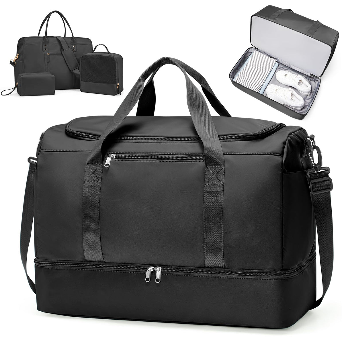 Extra Large Travel Duffel Bag, Carry-On Weekender Bags for Women Travel